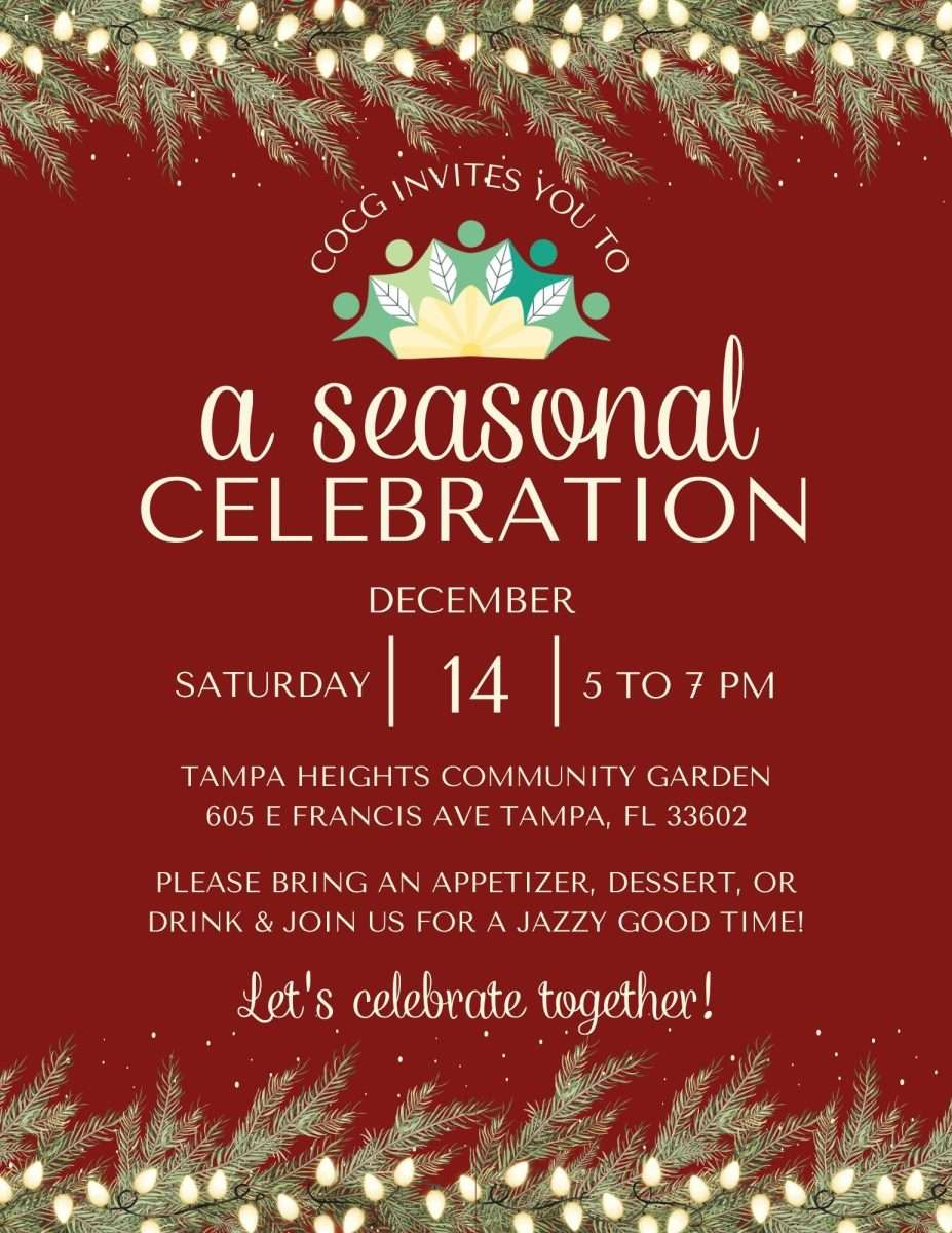 Red And Cream Floral Christmas Party Flyer